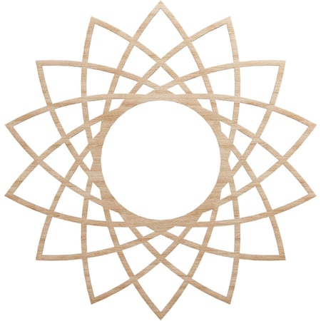 Ekena Millwork Eleanor Wood Fretwork Pierced Ceiling Medallion, Alder, 30"OD x 11 1/2"ID x 1/4"T CMWP30X30X0250EAAL